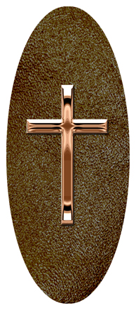 Bronze Single Cross Shimmer Brown